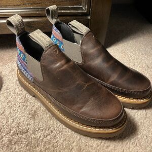 Georgia Boot Brown Ankle Boots